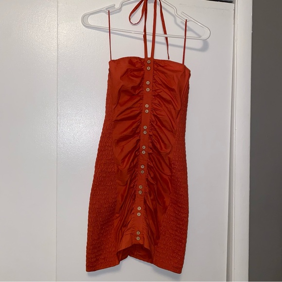 Free People Hold On Mini Dress Rust - Picture 4 of 7